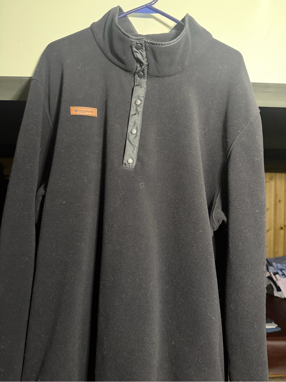 Obermeyer Men’s Black Half-Snap Fleece Pullover